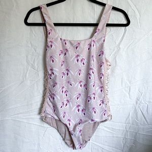 Acacia Bordeaux One Piece in Island Orchid size L
